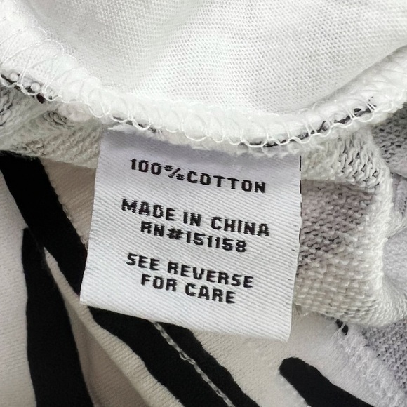 NWT 525 America Zebra Cropped High Waist Lounge Pants While/Black - Picture 9 of 9